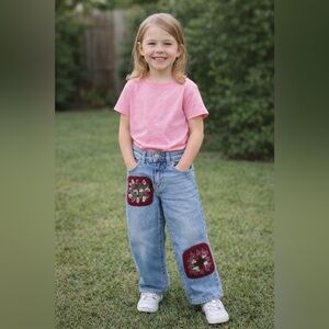 Cat & Jack Blue Wide Leg Jeans